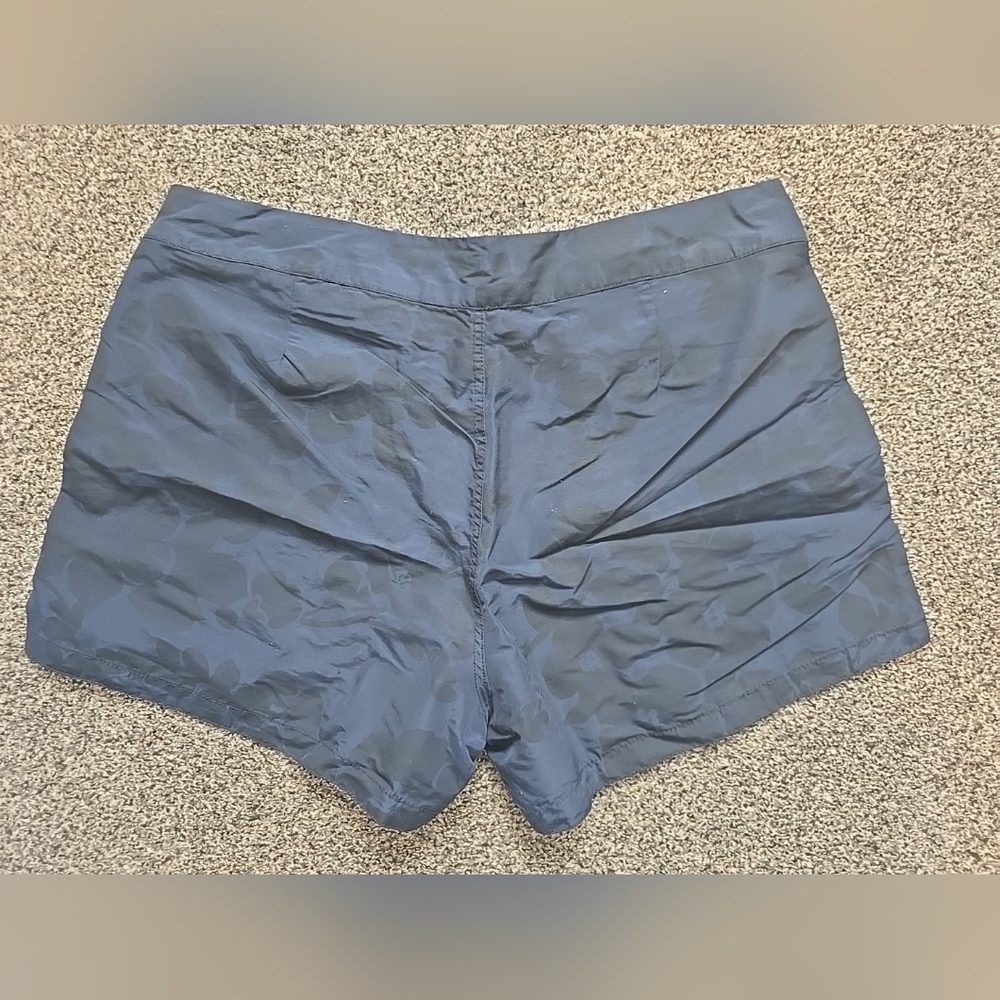 VTG Tommy Hilfiger Board Athletic Womens Shorts Navy W Black Floral Womens 14 - Picture 9 of 16